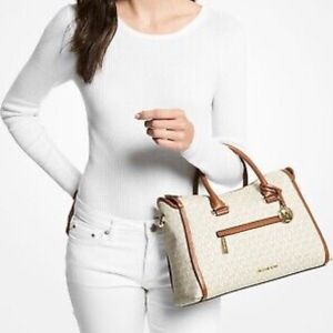 Michael Kors Carine Large logo Satchel Handbag